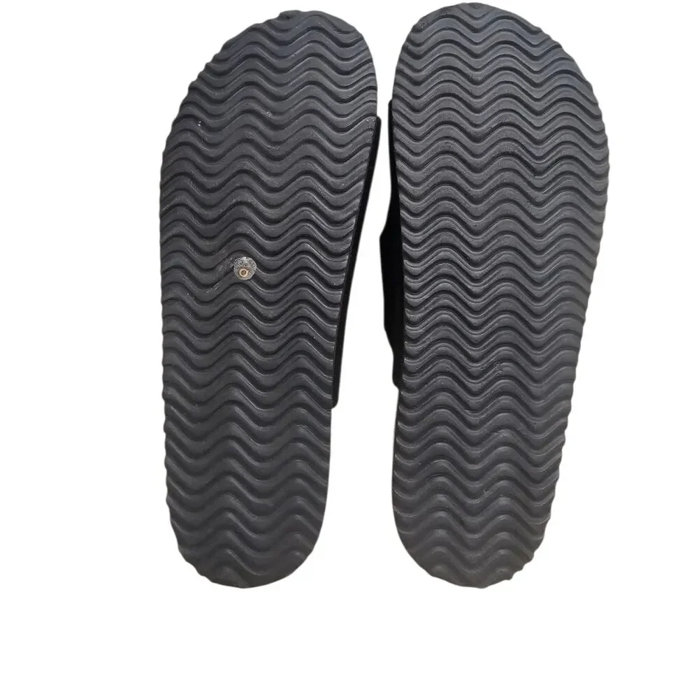New Khombu Women's Ashville Suede Sandals 8 Black